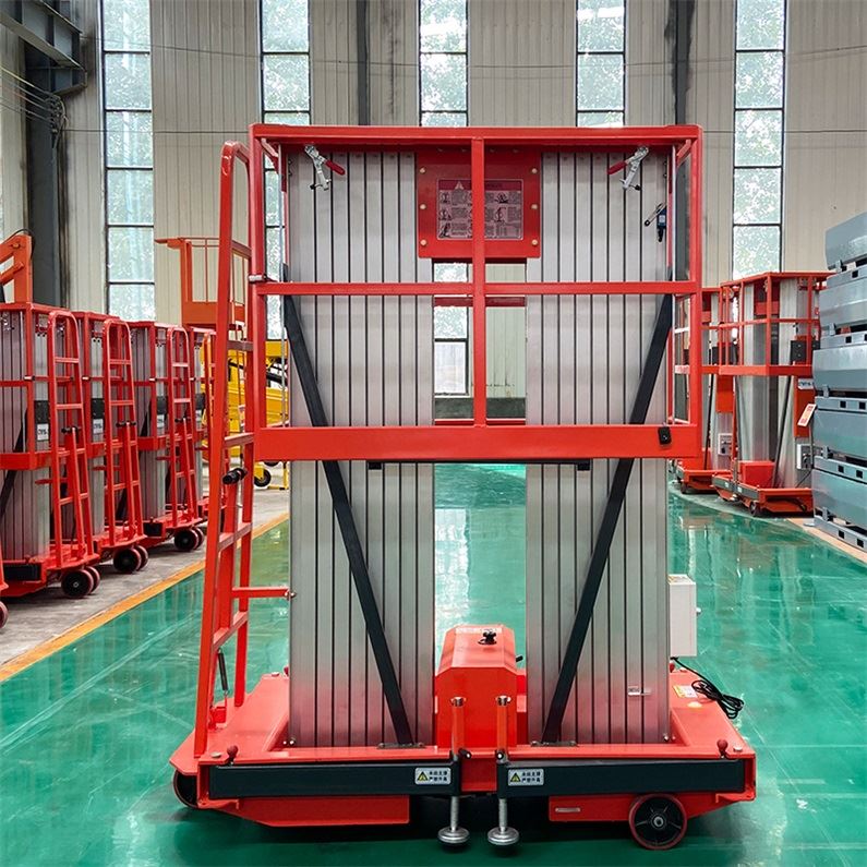 Lift telescopic cu dublu catarg din aliaj de aluminiu