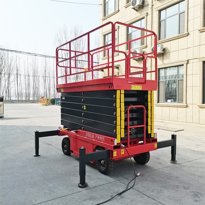 Towable Scissor Lift With Outriggers factory
